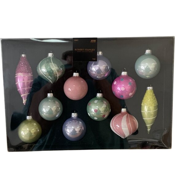 Robert Stanley | Holiday | Robert Stanley Glass Christmas Ornament Set ...